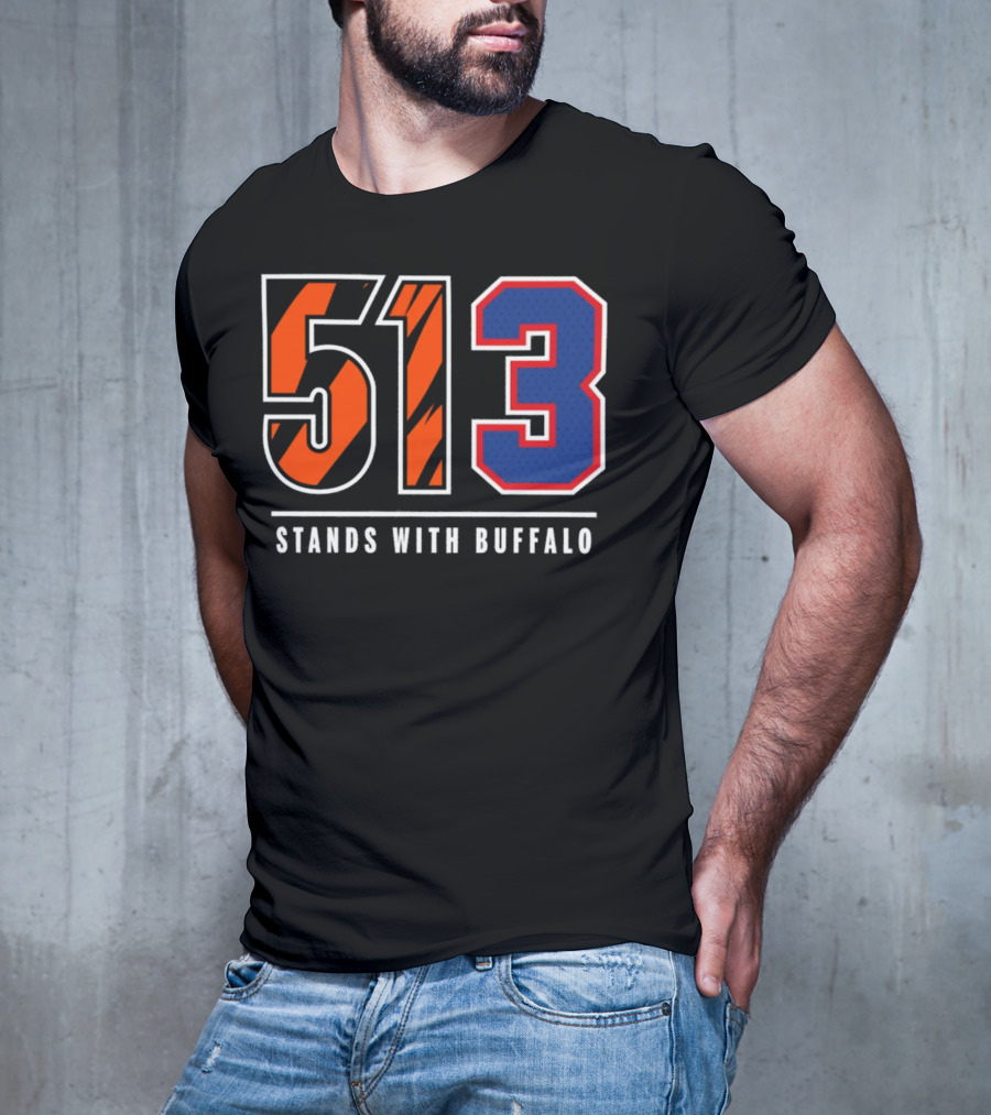 Bengals 513 Stands With Buffalo Football Solidarity T-Shirt