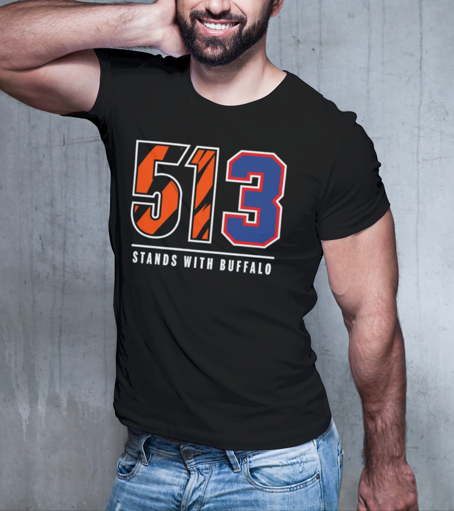 Bengals 513 Stands With Buffalo Football Solidarity T-Shirt