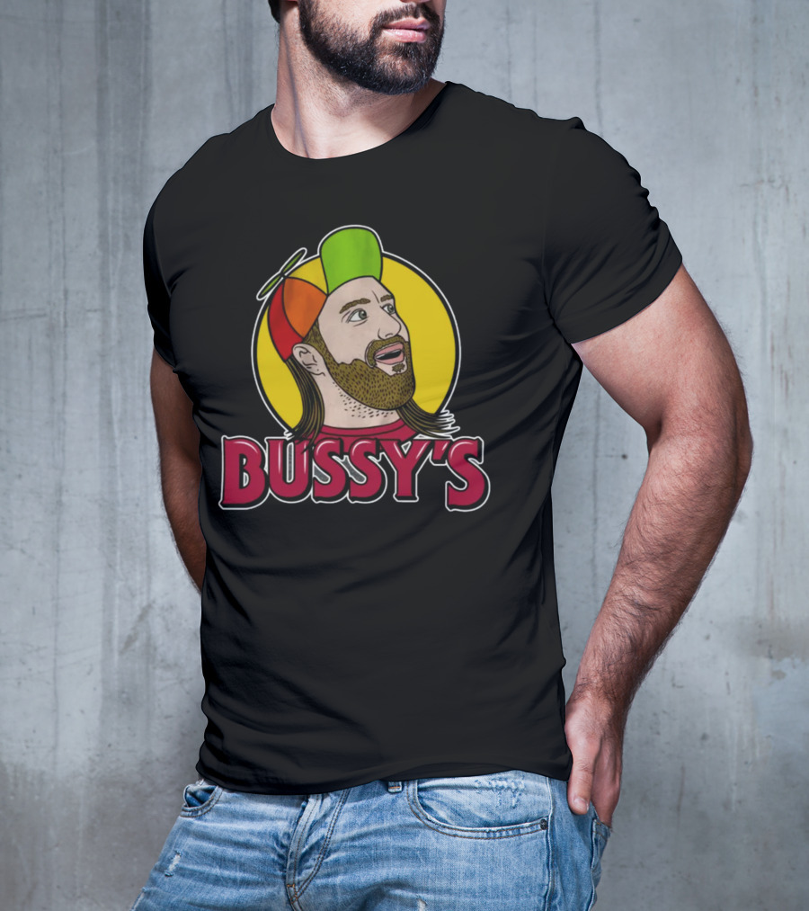 Bunker Branding Leigh Mcnasty Bussy's Retro Cartoon Hat T-Shirt