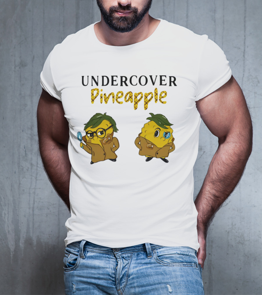 Crime Weekly Podcast Merch Undercover Pineapple Detective Characters Duo T-Shirt