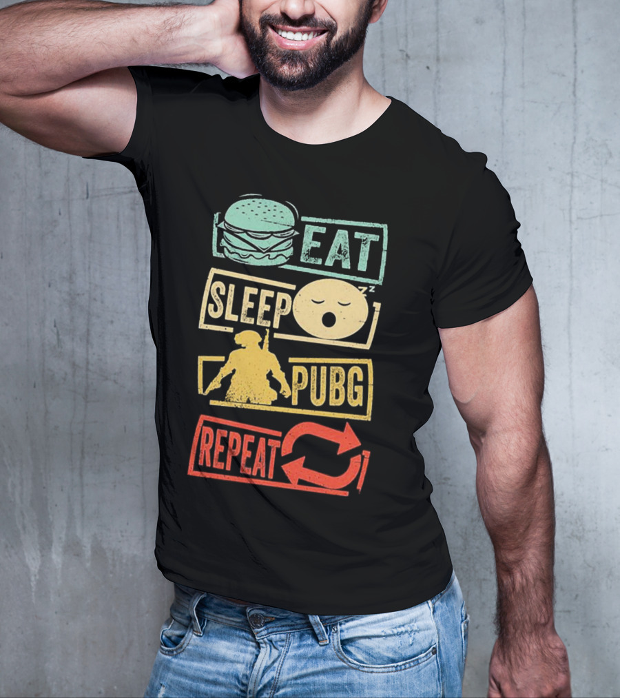 Eat Sleep PUBG Repeat Gaming Lifestyle Cycle T-Shirt