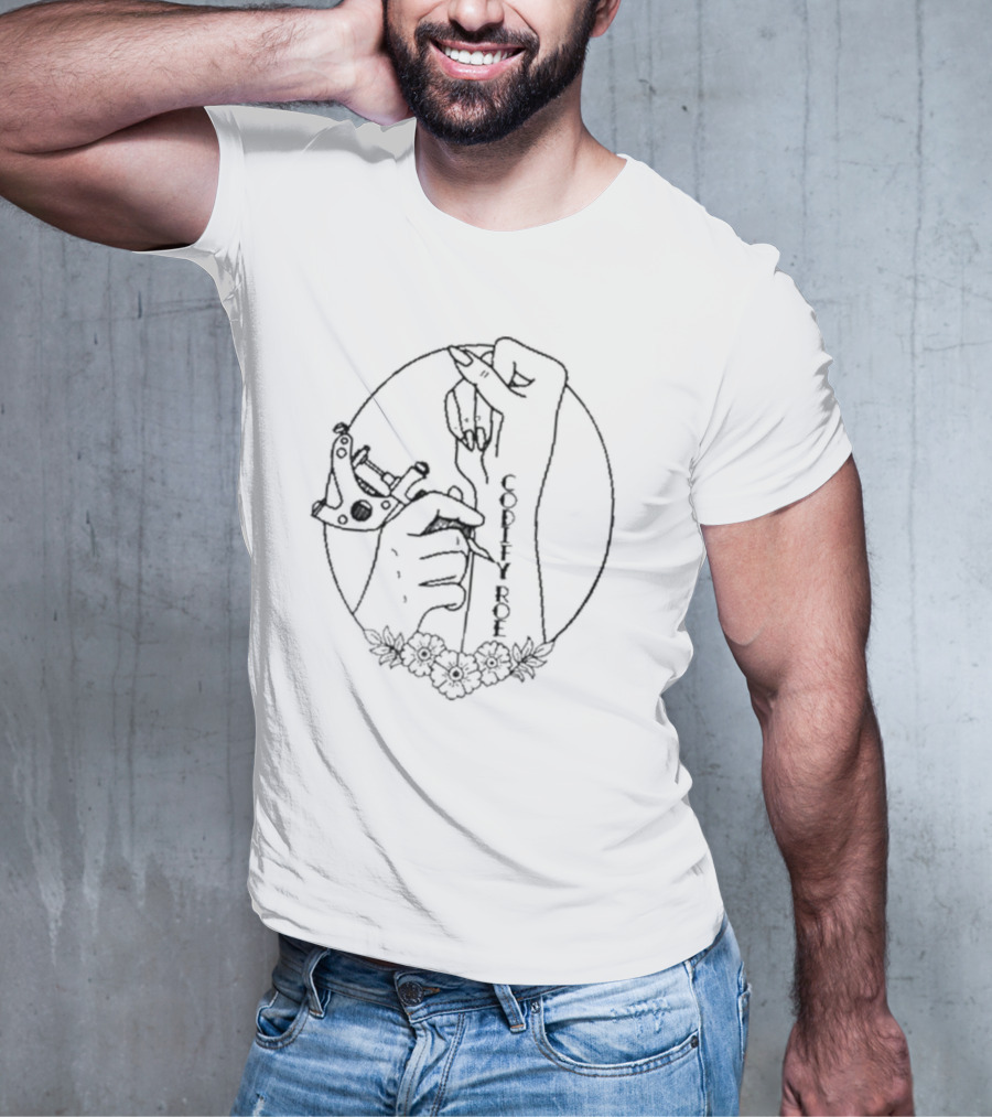 Codify Roe Tattoo Hand With Flowers T-Shirt