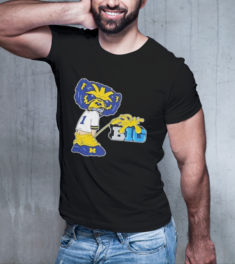 Wolverine Mascot Number One Against Big Ten Rivalry T-Shirt