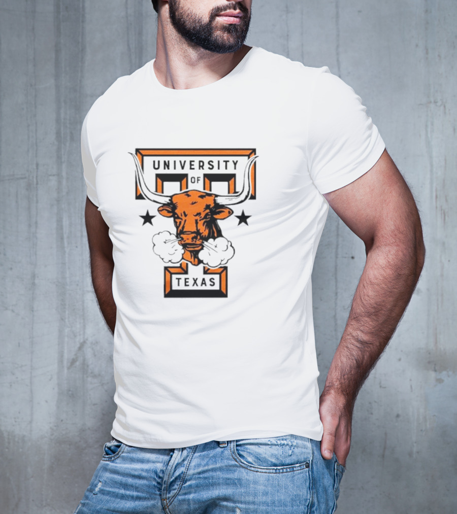University Of Texas Longhorn Monogram Smoky Bull T-Shirt