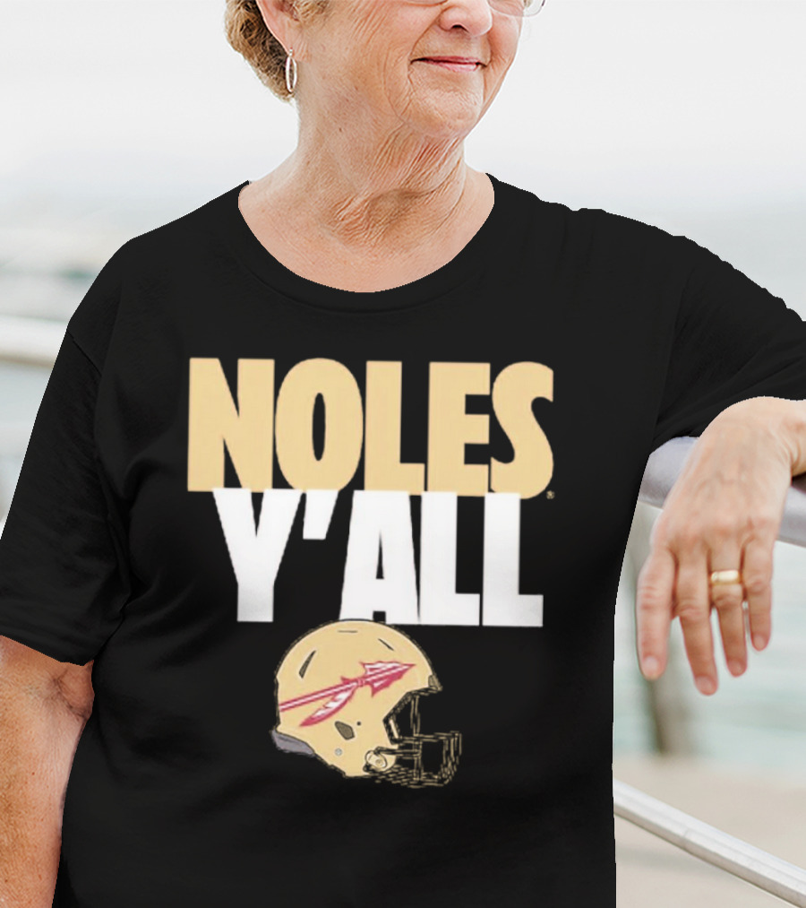 Noles Y'all Florida State Seminoles Helmet T-Shirt