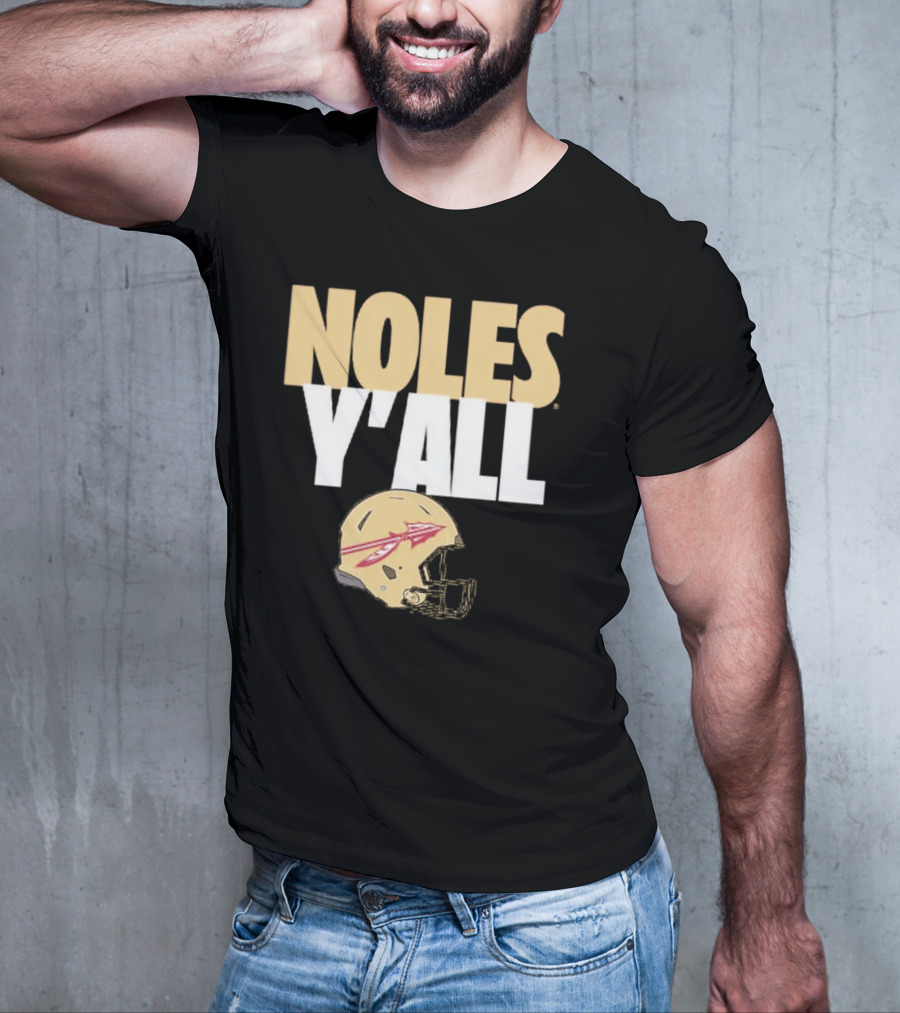 Noles Y'all Florida State Seminoles Helmet T-Shirt