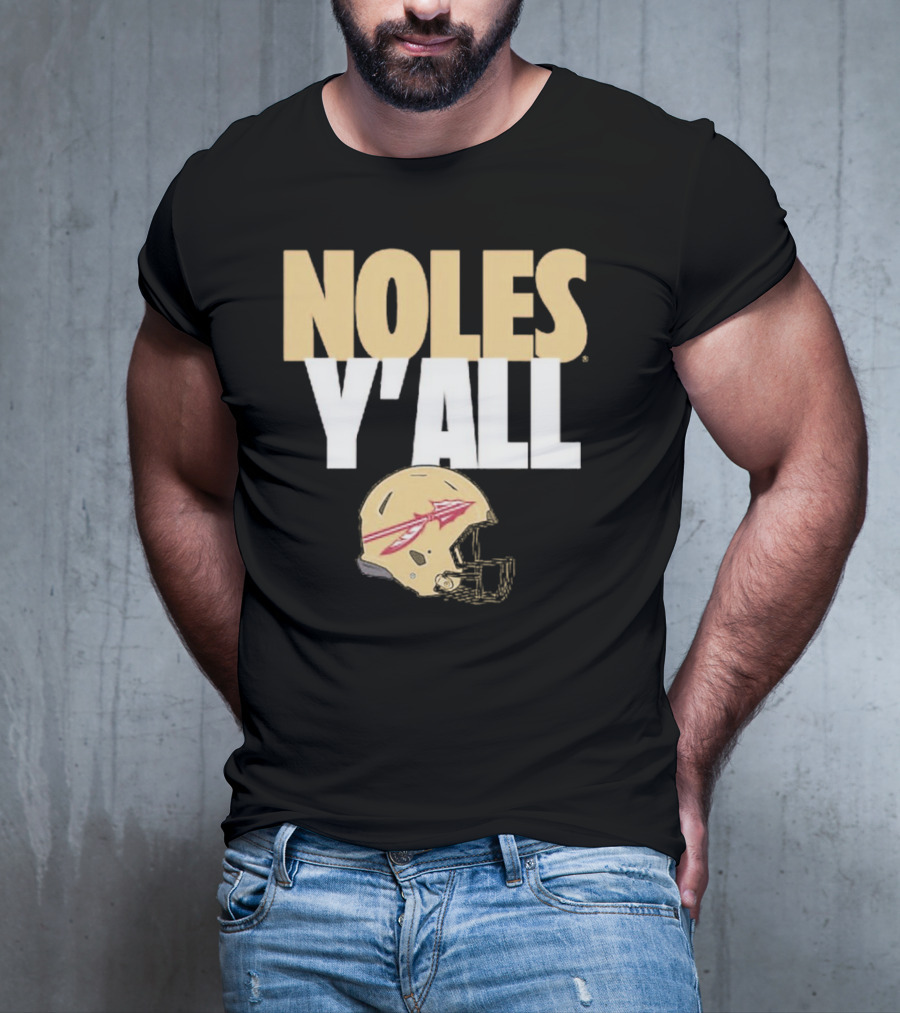 Noles Y'all Florida State Seminoles Helmet T-Shirt