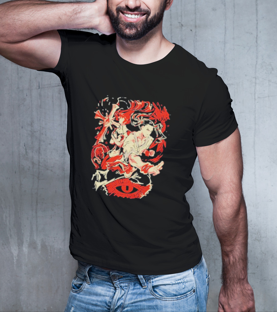 Xenogears Alpha Omega Eye Character Dynamic Red White T-Shirt