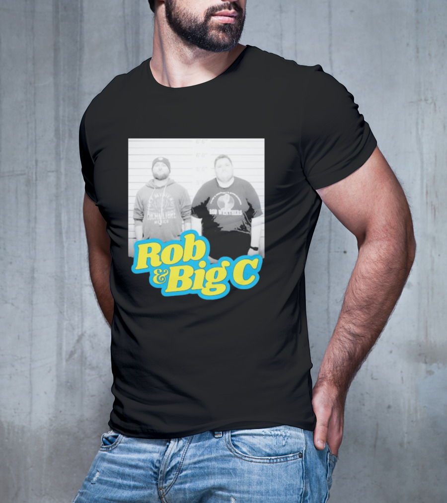 Rob And Big C Bob Wrestlers Mugshot T-Shirt