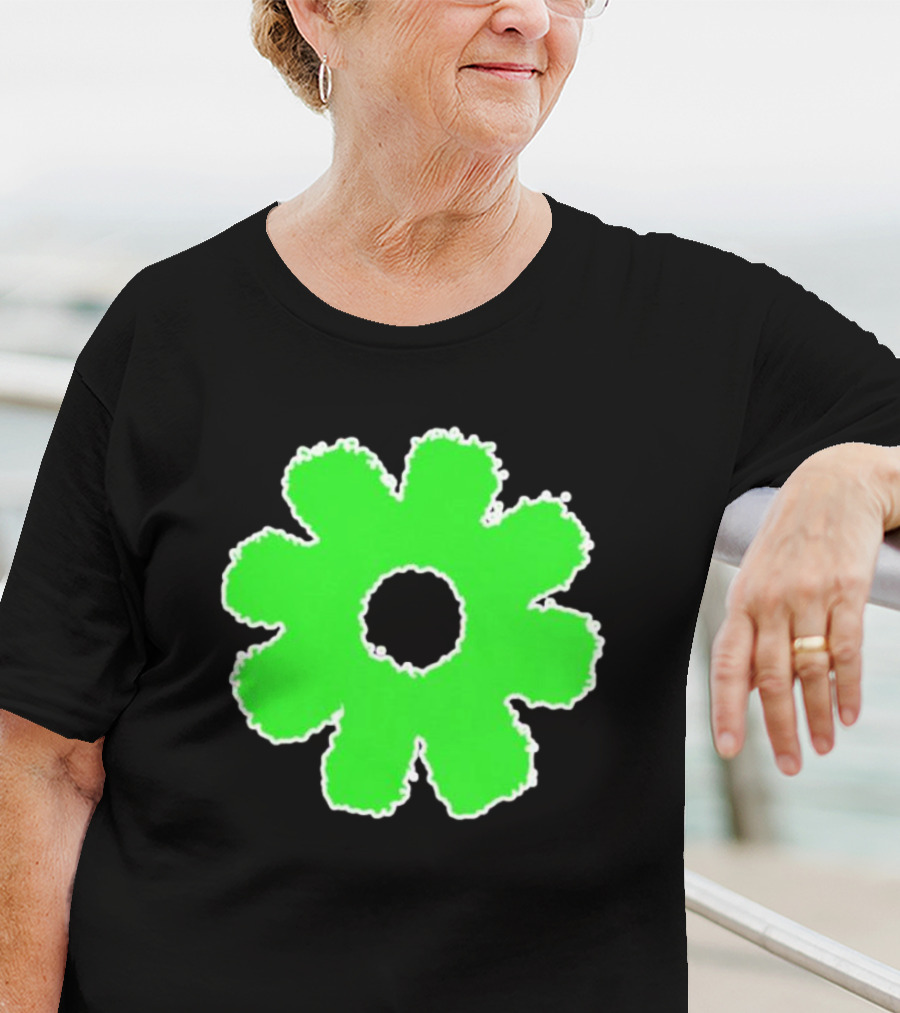 Scowl Neon Green Flower T-Shirt