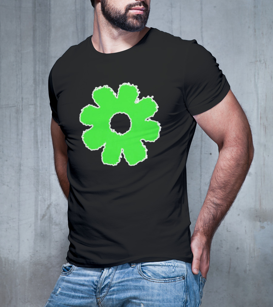 Scowl Neon Green Flower T-Shirt