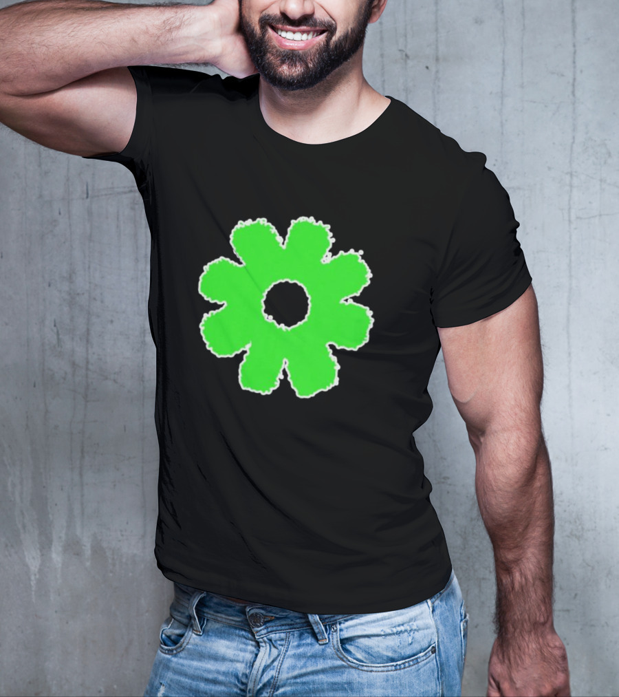 Scowl Neon Green Flower T-Shirt