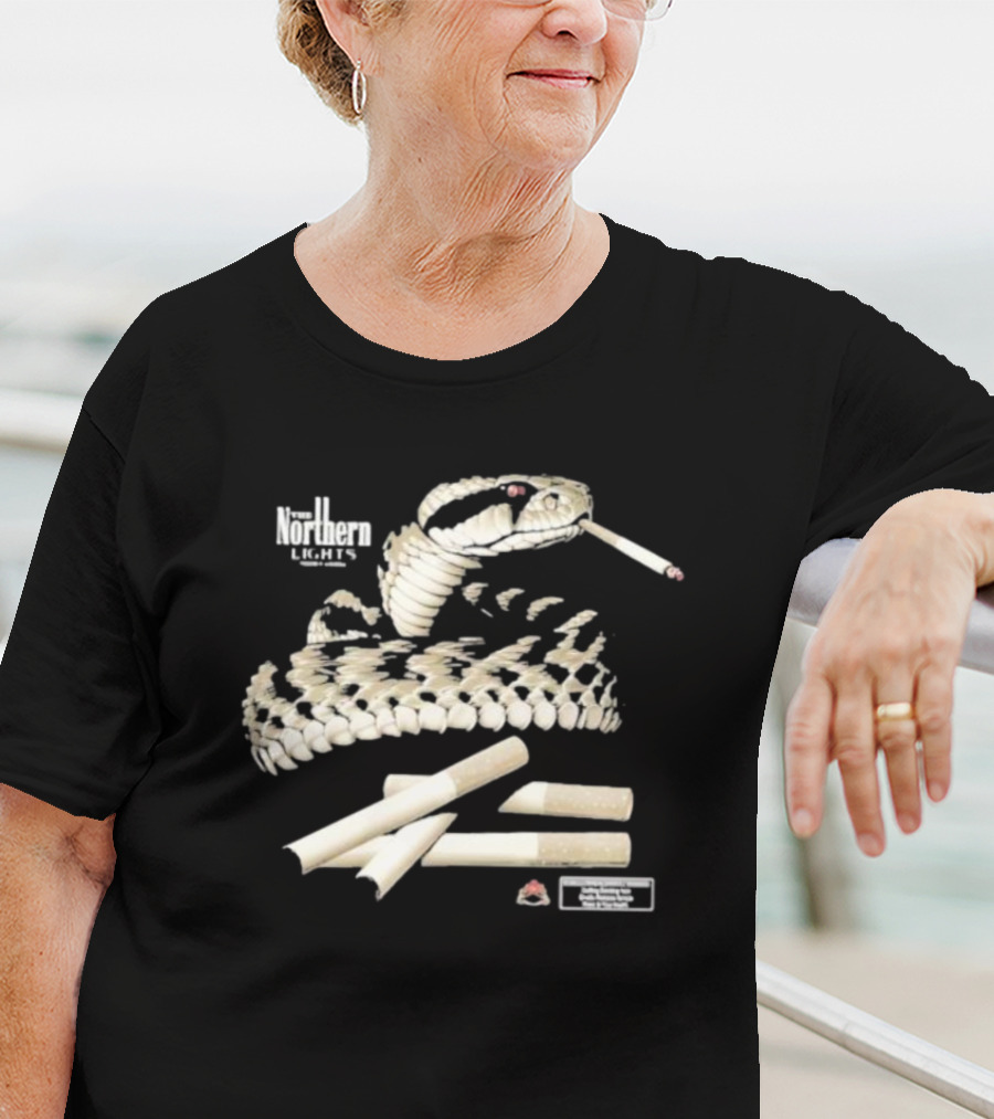 Northern Lights Snake With Smoking T-Shirt