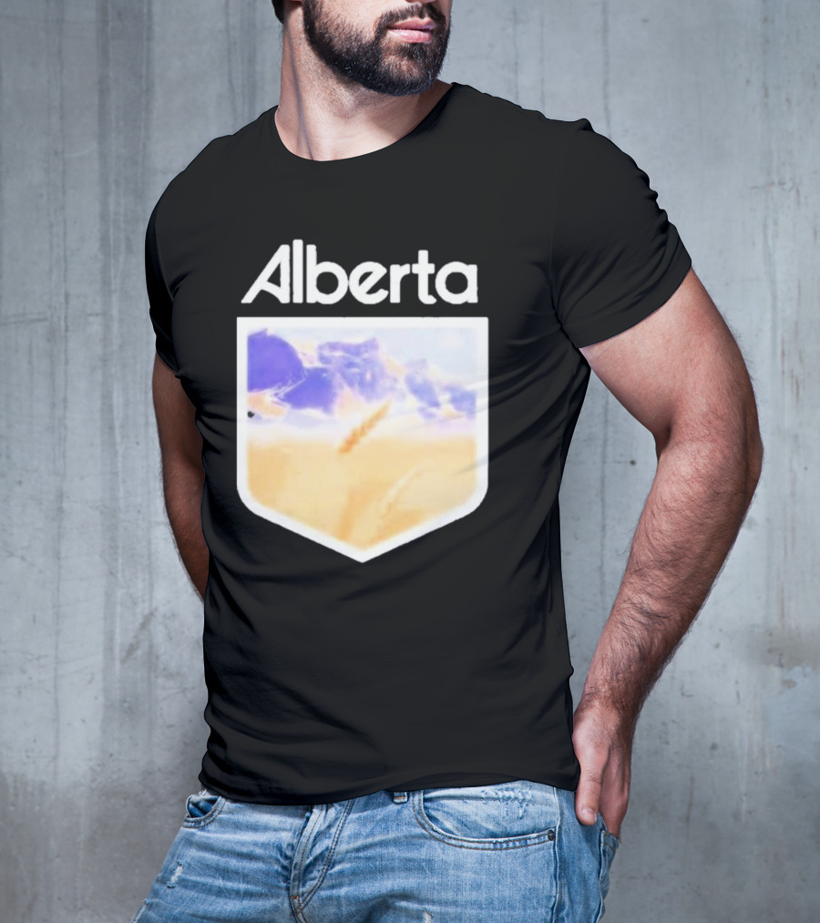 Alberta Mountain Scenic Shield Vitamin Deer Alberta Life T-Shirt