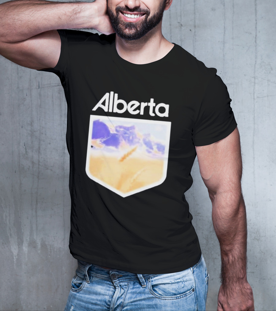 Alberta Mountain Scenic Shield Vitamin Deer Alberta Life T-Shirt