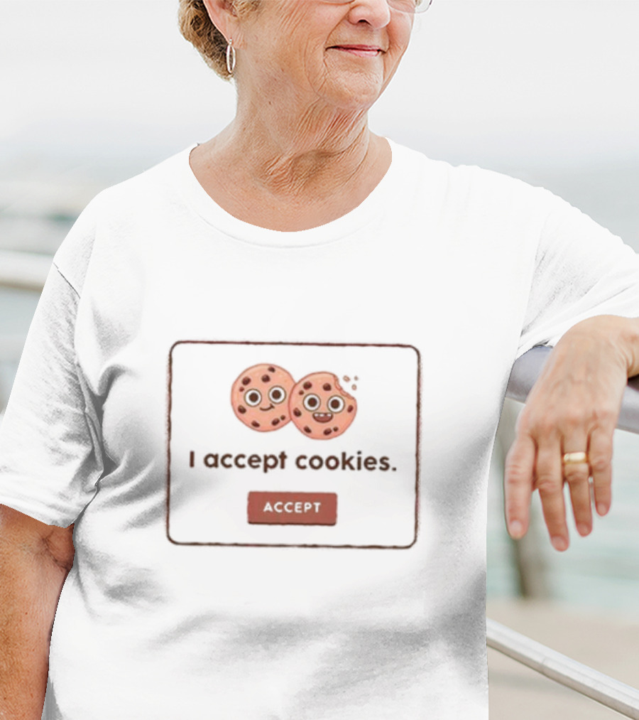 I Accept Cookies Accept Button With Cookie Images T-Shirt