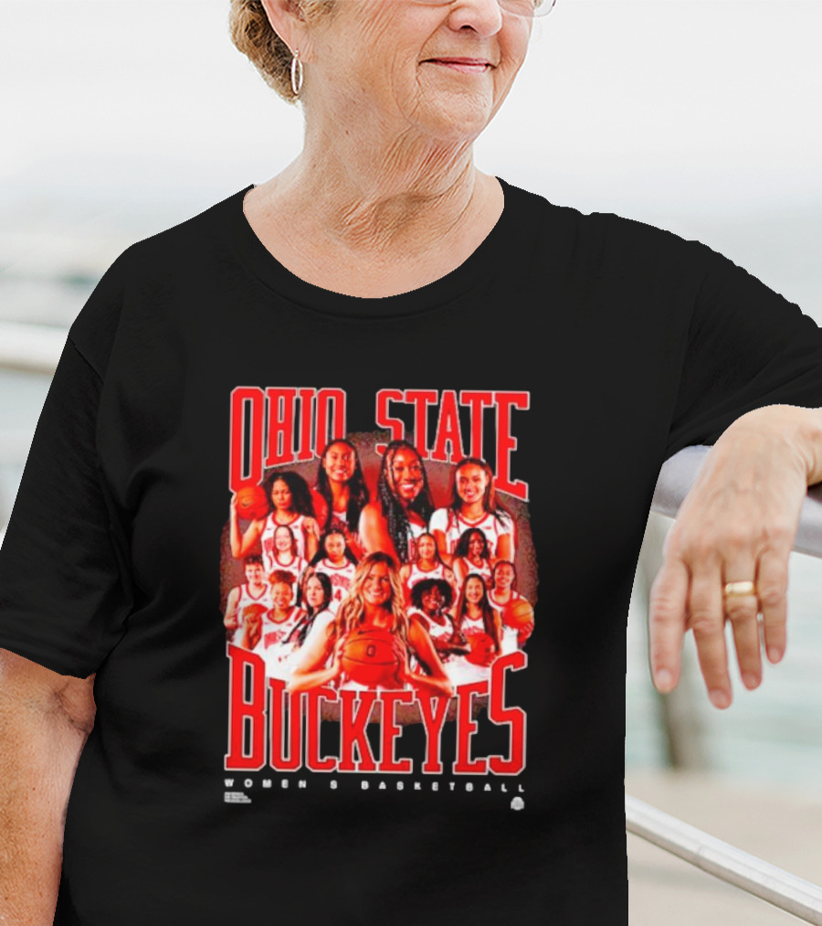 Ohio State Buckeyes Women's Basketball Team Players Group Photo T-Shirt