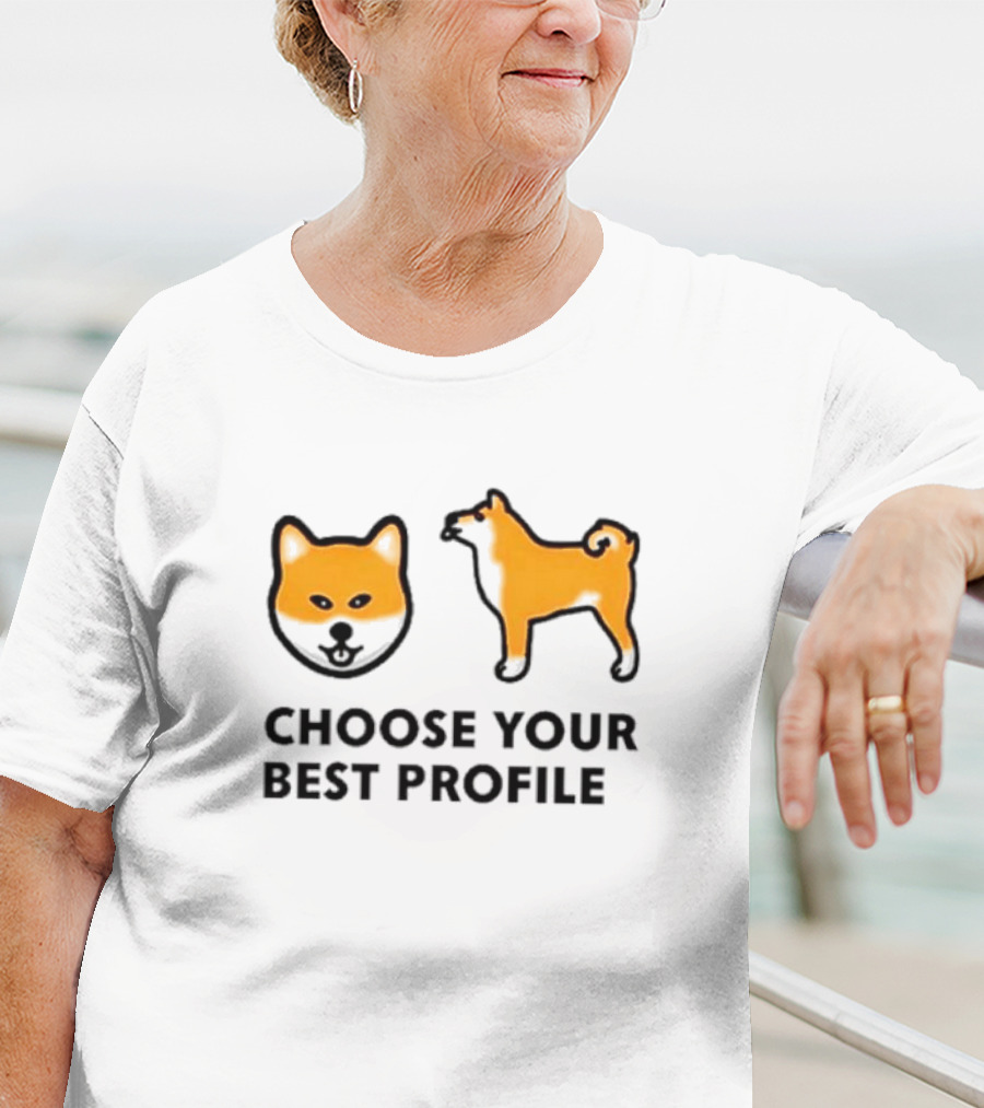 Shiba Inu Choose Your Best Profile Face Or Side View T-Shirt