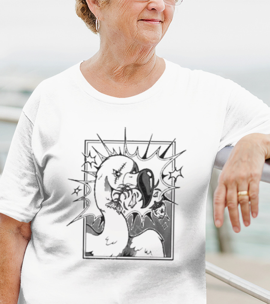 Ff Fishbone Flamingo Duck Battle Comic Sketch Explosion T-Shirt
