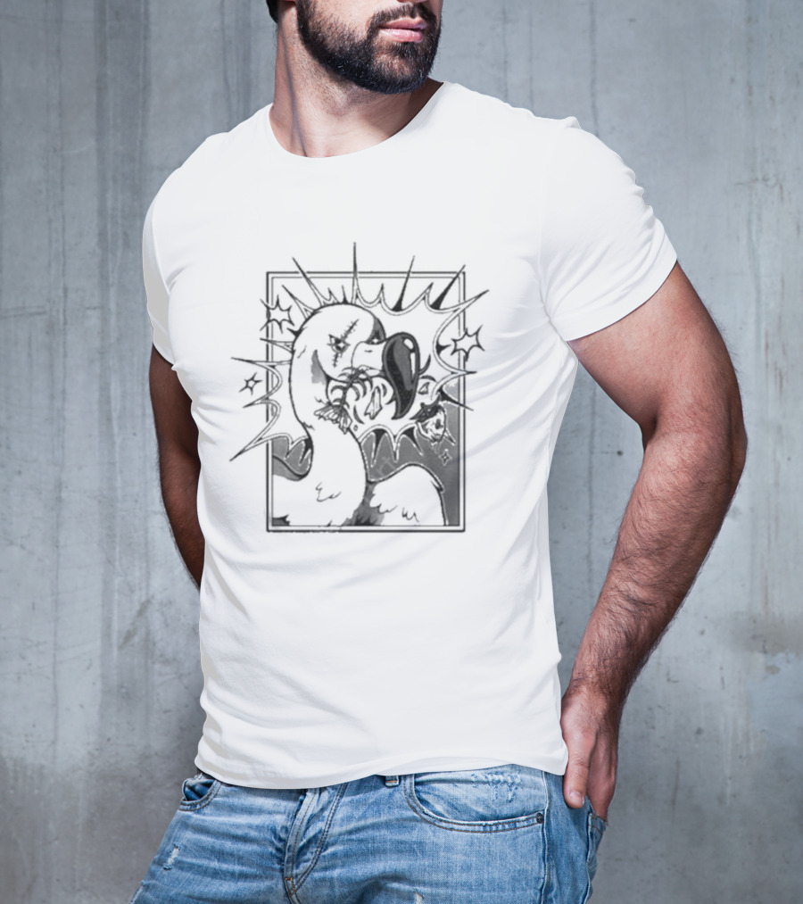 Ff Fishbone Flamingo Duck Battle Comic Sketch Explosion T-Shirt