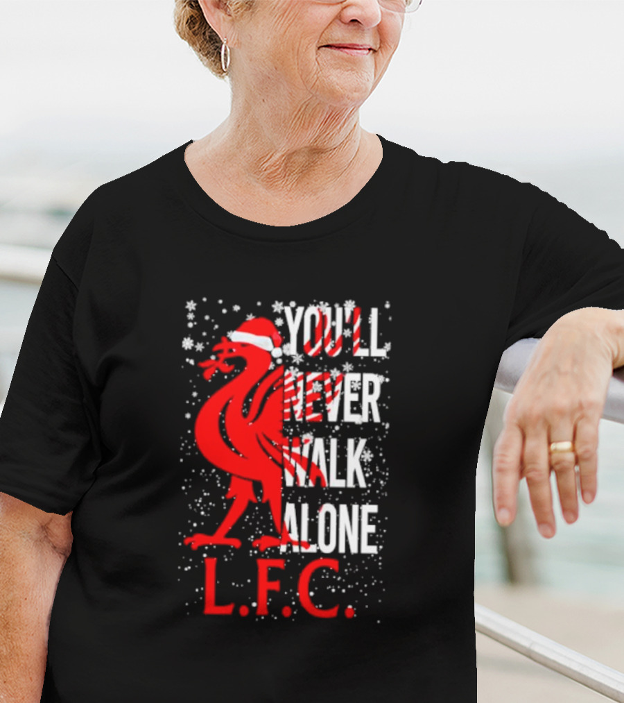 Liverpool Santa You'll Never Walk Alone L.F.C. Christmas T-Shirt