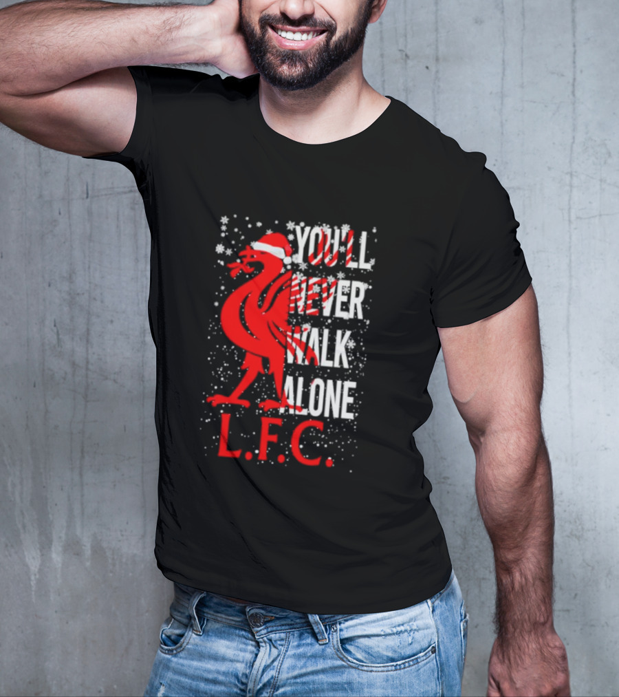 Liverpool Santa You'll Never Walk Alone L.F.C. Christmas T-Shirt