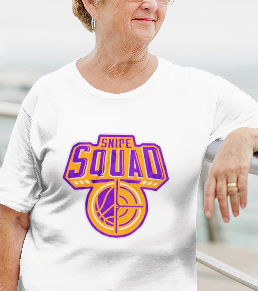 Snipe Squad Los Angeles Lakers Style Basketball Crosshair T-Shirt