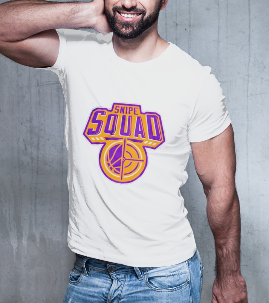 Snipe Squad Los Angeles Lakers Style Basketball Crosshair T-Shirt