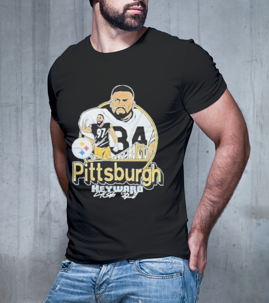 Pittsburgh Heyward 97 Football Steel City Bridge T-Shirt