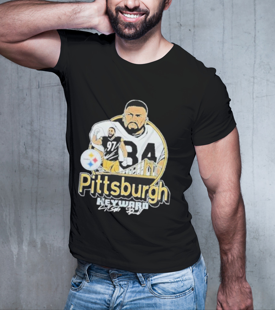 Pittsburgh Heyward 97 Football Steel City Bridge T-Shirt