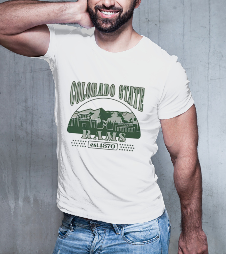 Colorado State Rams Est 1870 Campus Mountains T-Shirt