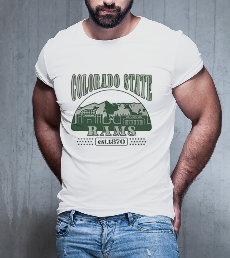 Colorado State Rams Est 1870 Campus Mountains T-Shirt