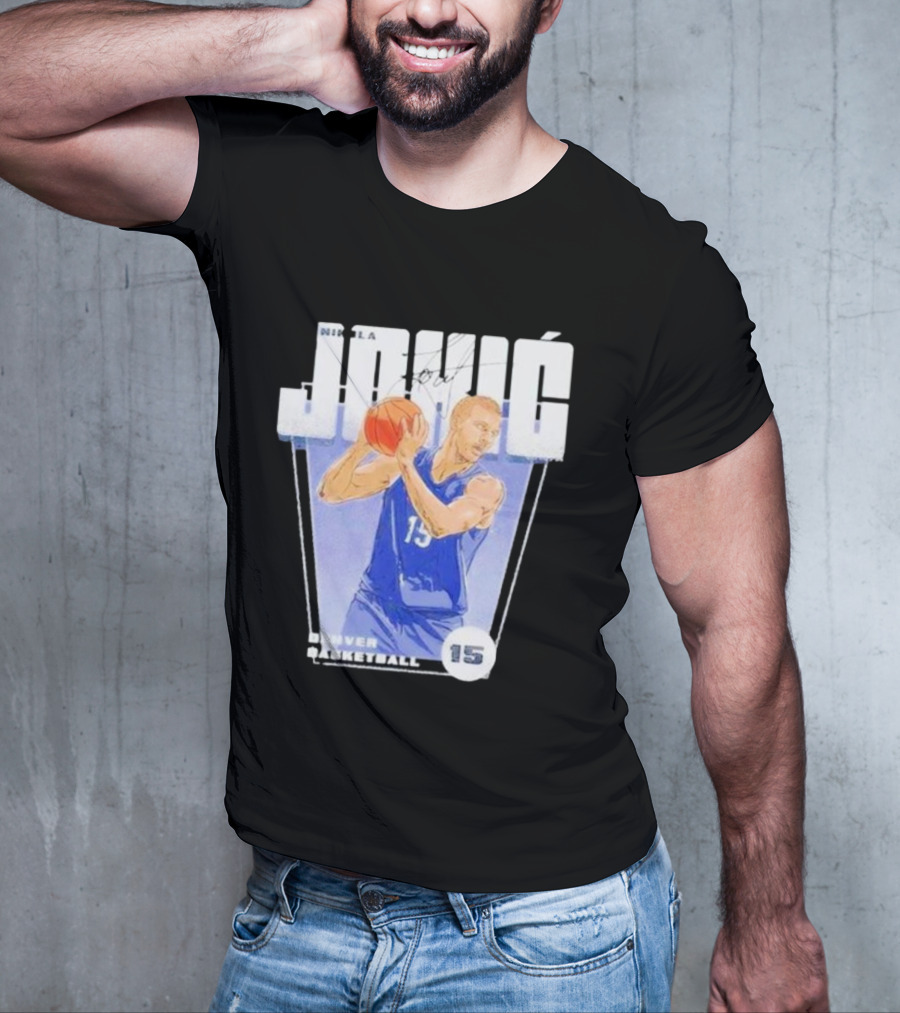 Nikola Jokic 15 Denver Basketball Premiere T-Shirt