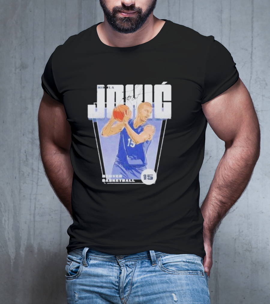 Nikola Jokic 15 Denver Basketball Premiere T-Shirt