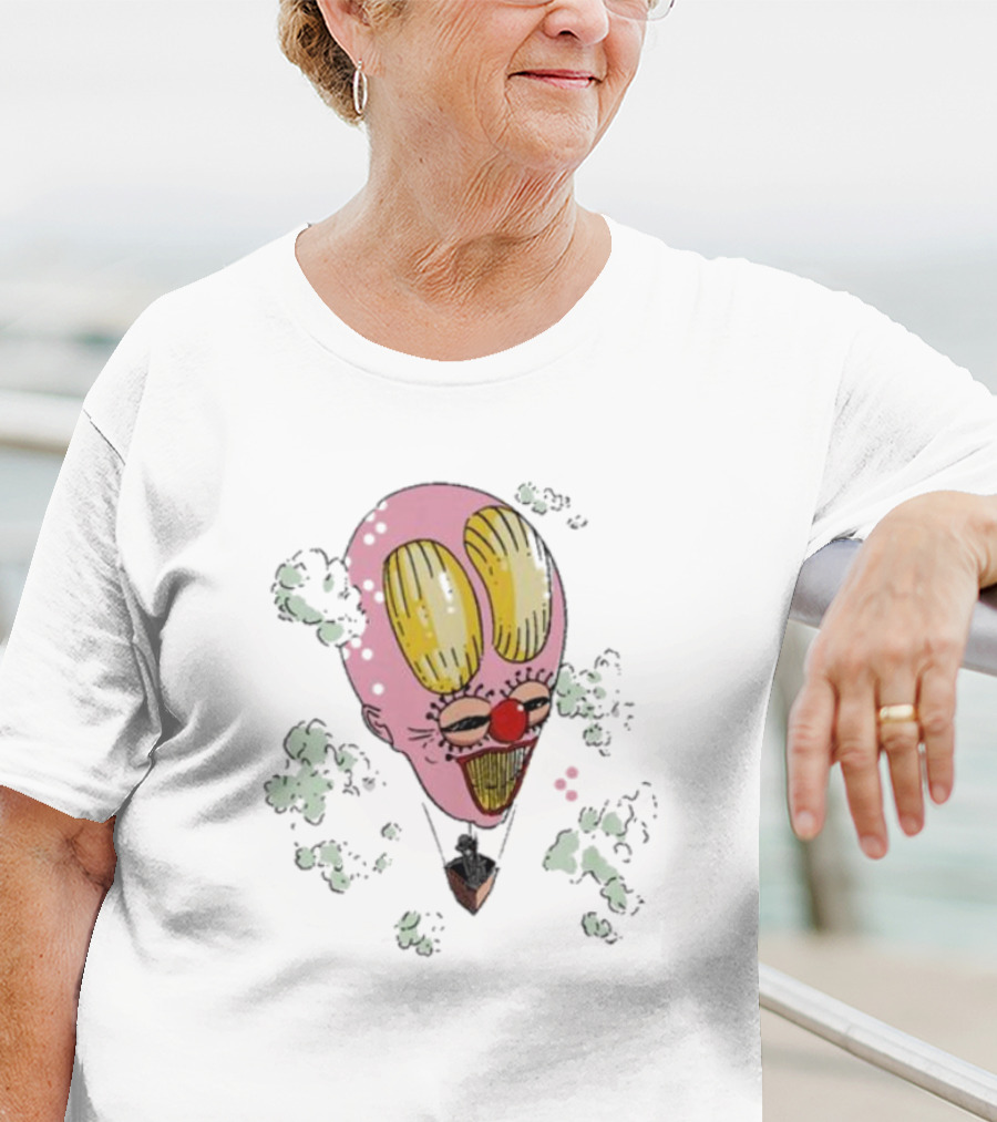 Balloon Head In Cloud With Clown Face T-Shirt