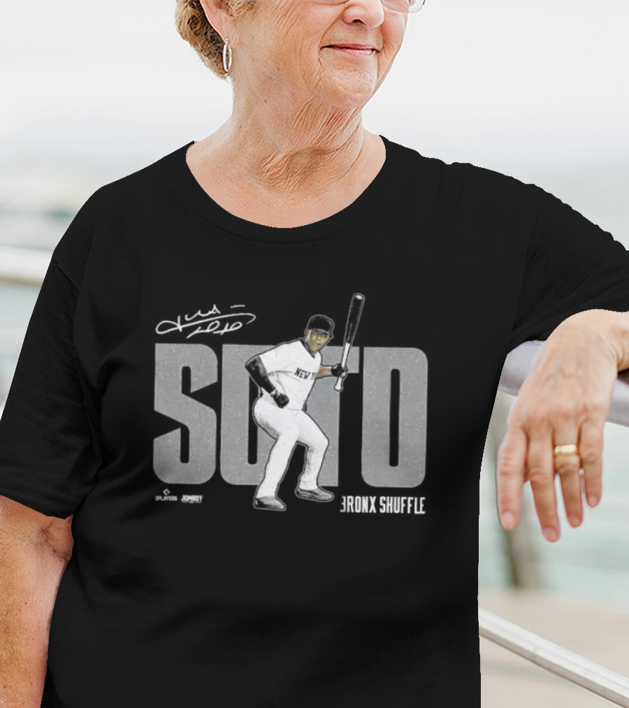 Soto Bronx Shuffle New York Yankees Player Signature T-Shirt