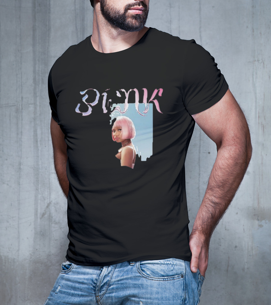 BLΛƆK Nicki Minaj Pink Photo T-Shirt