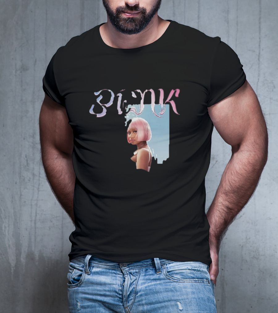 BLΛƆK Nicki Minaj Pink Photo T-Shirt
