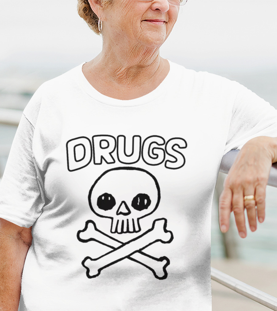 Night Channels Skull And Crossbones Drugs T-Shirt