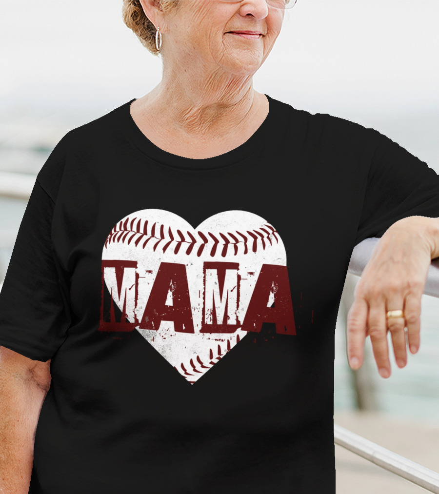 Baseball Heart MAMA T-Shirt