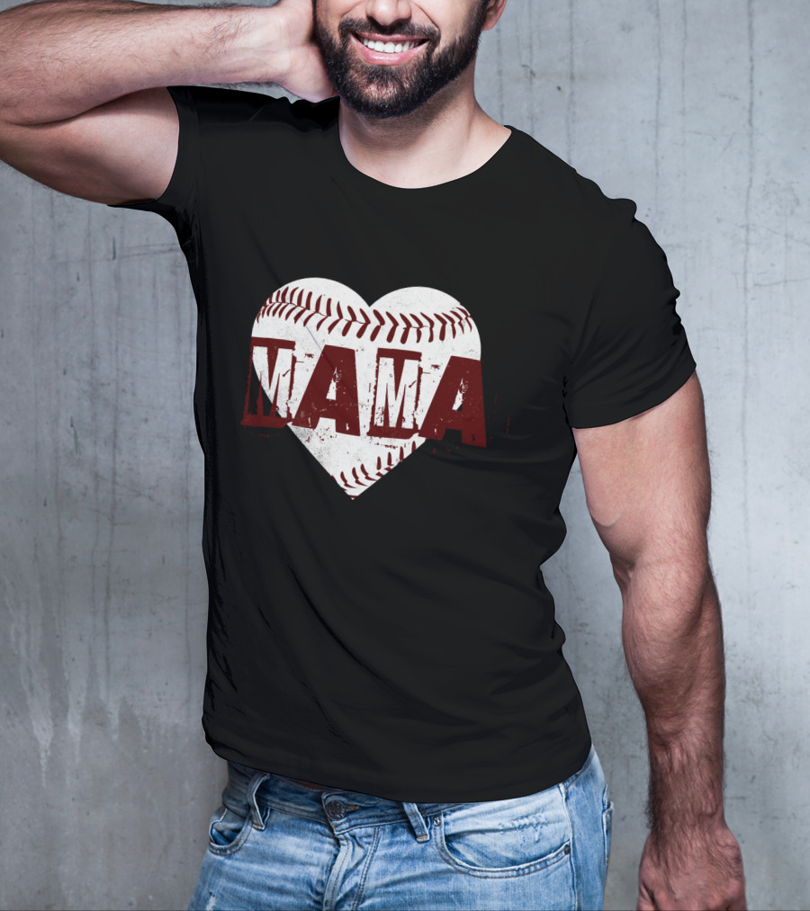 Baseball Heart MAMA T-Shirt