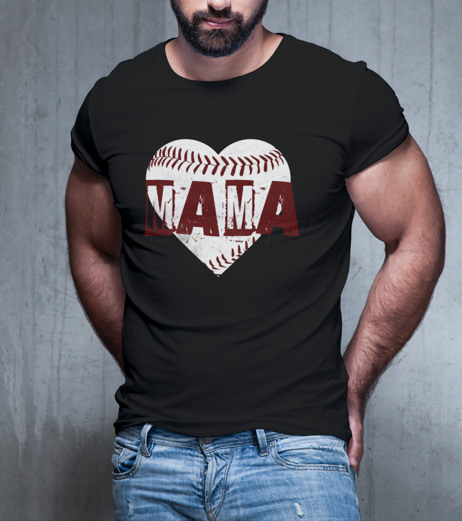 Baseball Heart MAMA T-Shirt
