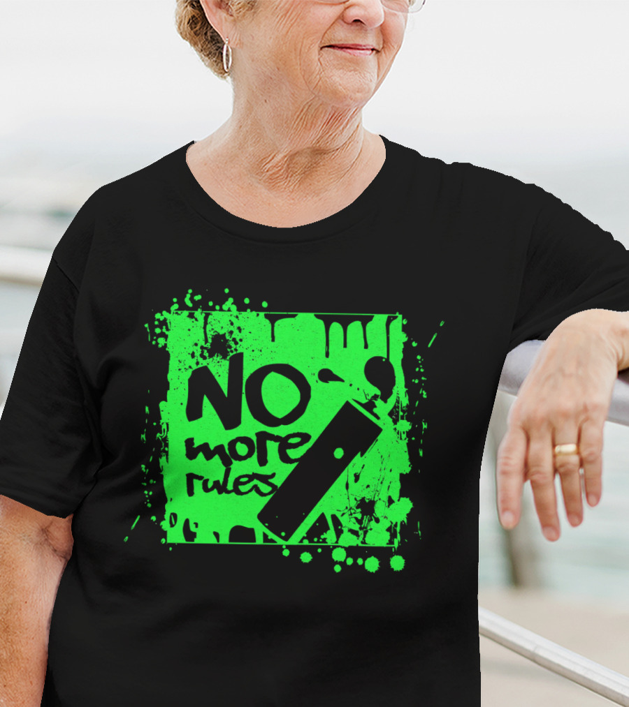 No More Rules Graffiti Spray Paint Splatter T-Shirt
