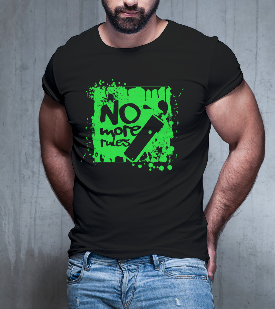 No More Rules Graffiti Spray Paint Splatter T-Shirt