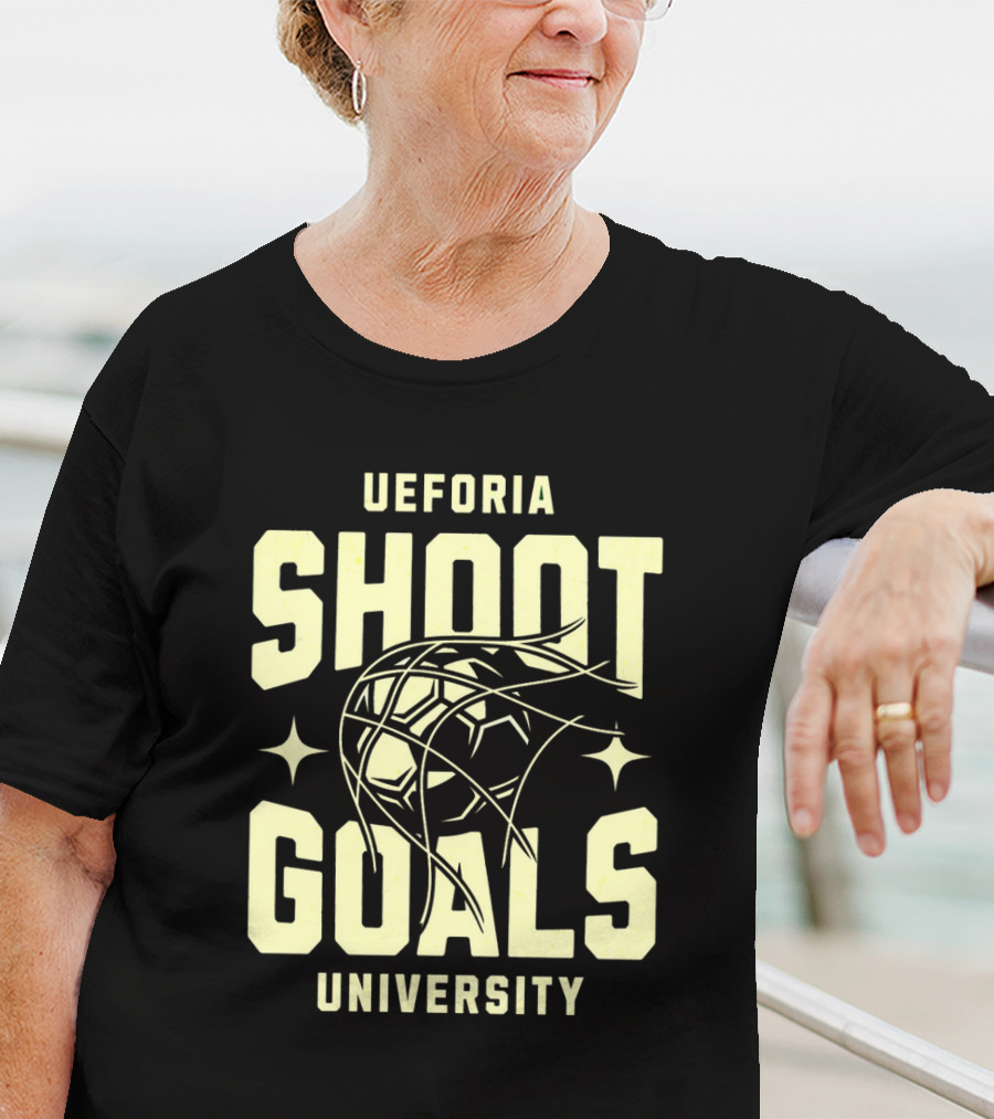 UEFORIA SHOOT GOALS UNIVERSITY Basketball T-Shirt