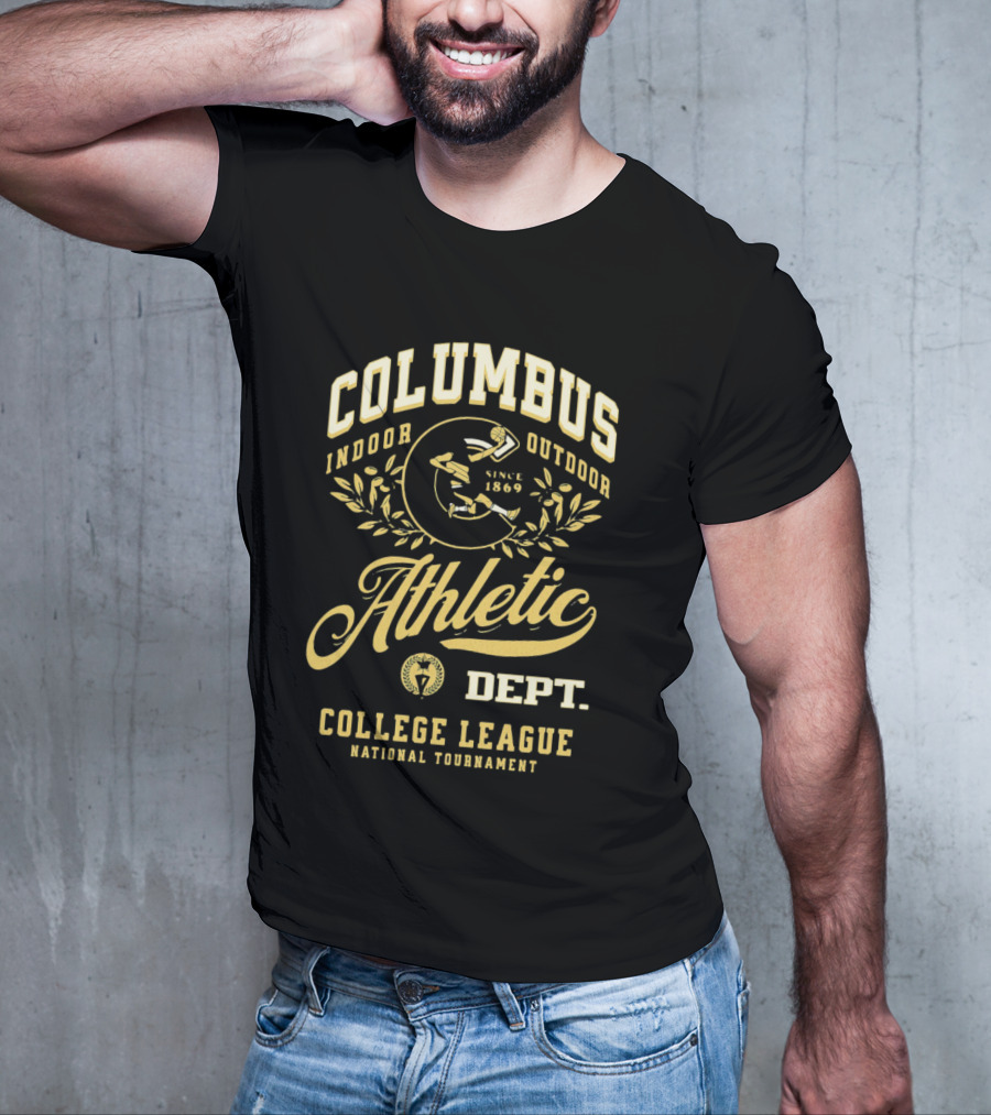 Columbus Athletic Indoor Outdoor Since 1869 Dept College League National Tournament T-Shirt