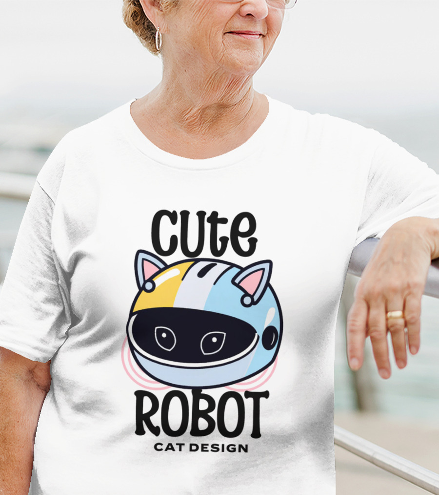Cute Robot Cat T-Shirt