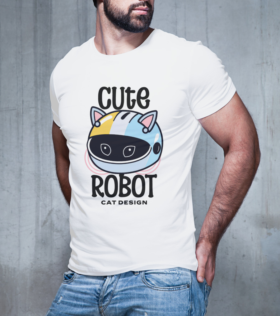 Cute Robot Cat T-Shirt
