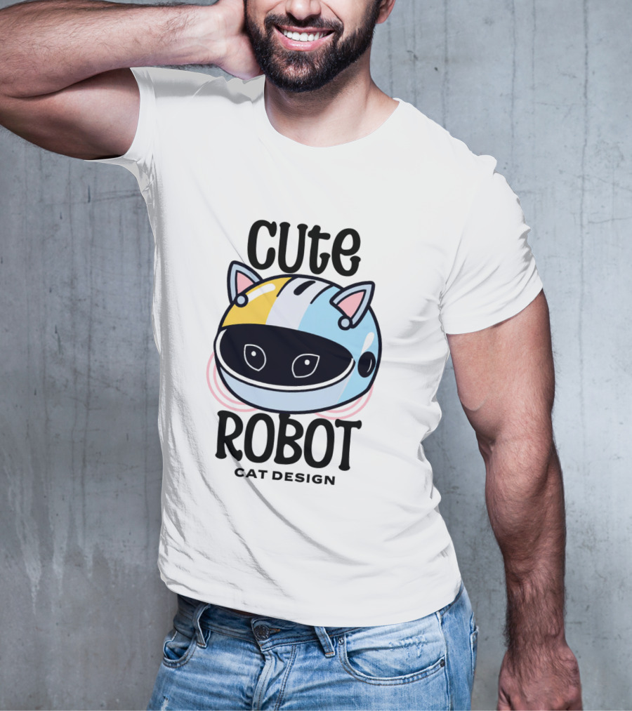 Cute Robot Cat T-Shirt