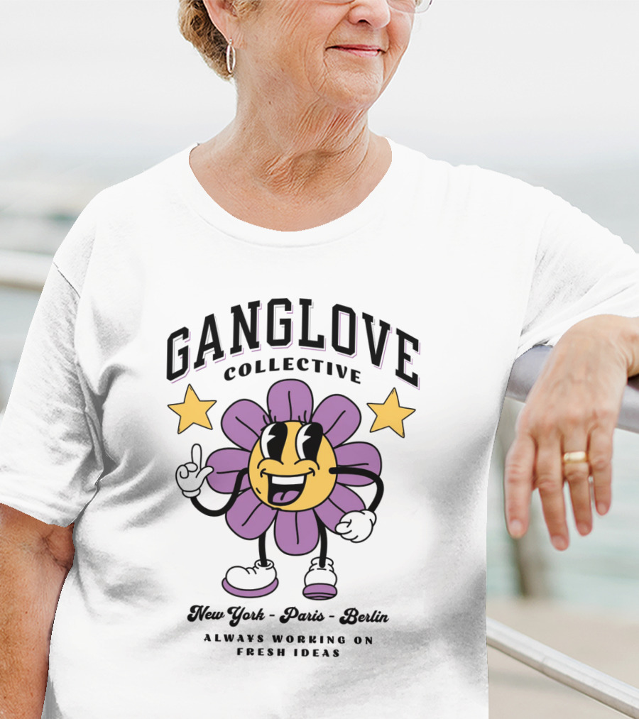 Ganglove Collective New York Paris Berlin Always Working On Fresh Ideas T-Shirt